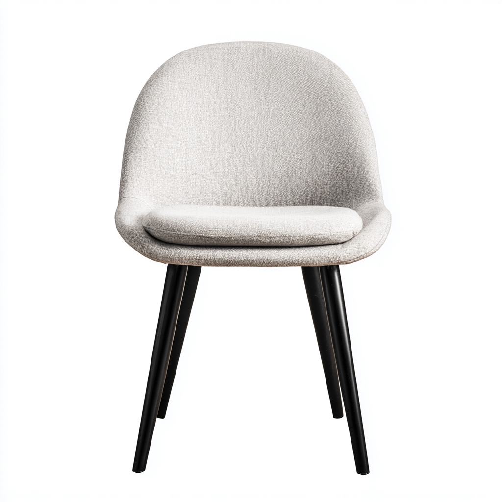 Silla de comedor tapizada 50x45x82 cm - blanco - diseño moderno-Sofagobay