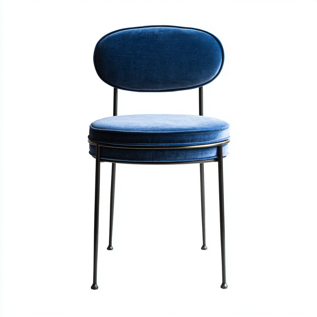 Silla de comedor tapizada 50x47x82 cm - azul - diseño moderno-Sofagobay