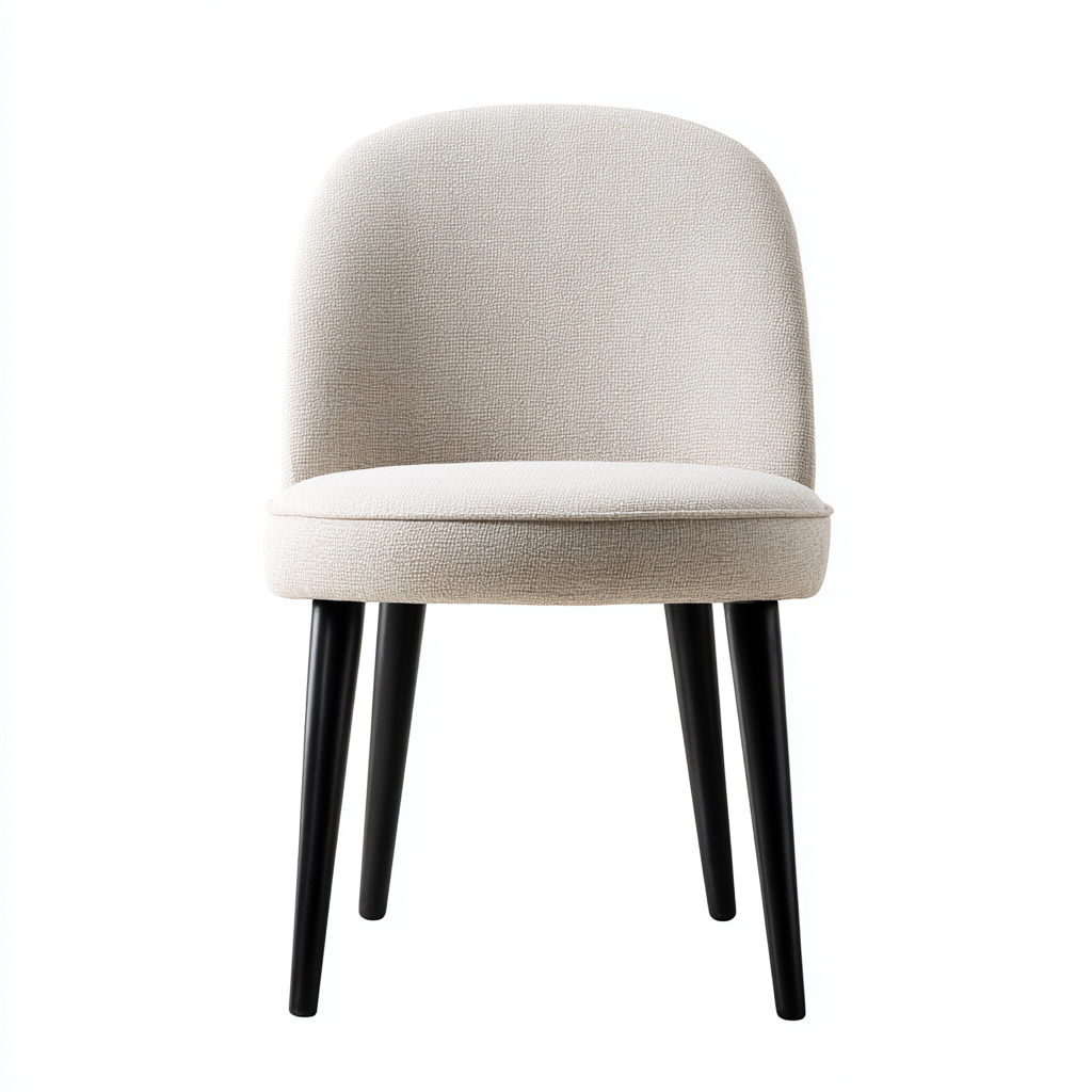 Silla de comedor tapizada 52x47x84 cm - blanco - diseño moderno-Sofagobay