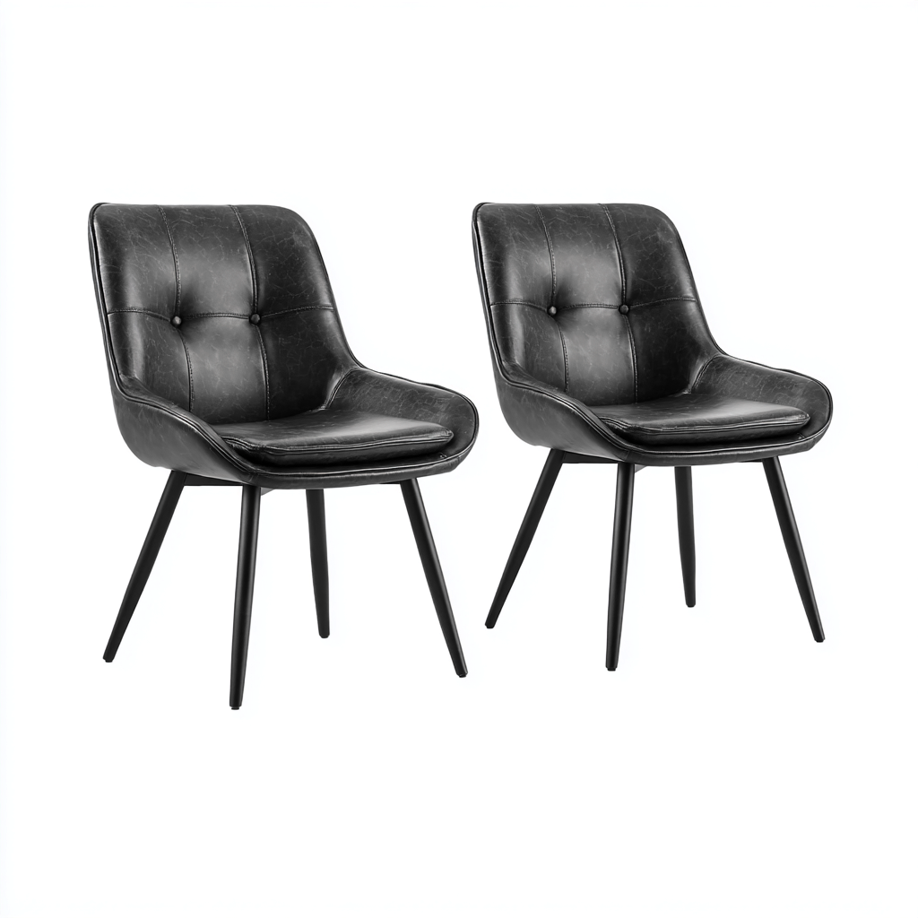 Sillas de comedor tapizadas 59x55x87 cm - negro - diseño moderno-Sofagobay