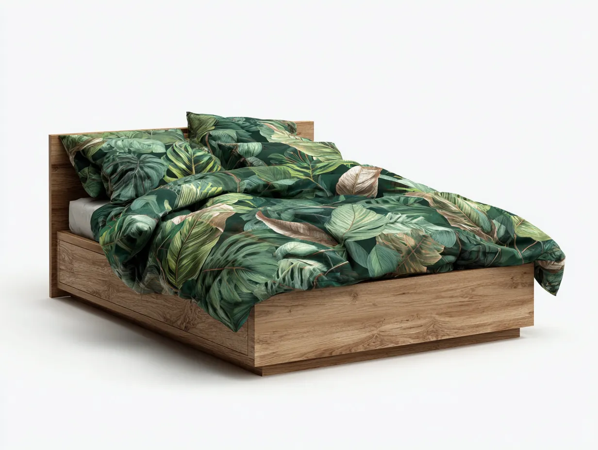 Doppelbett-Holz-210 x 190 x 92 cm-Natur-Minimalistischer Stil-Casamyhub