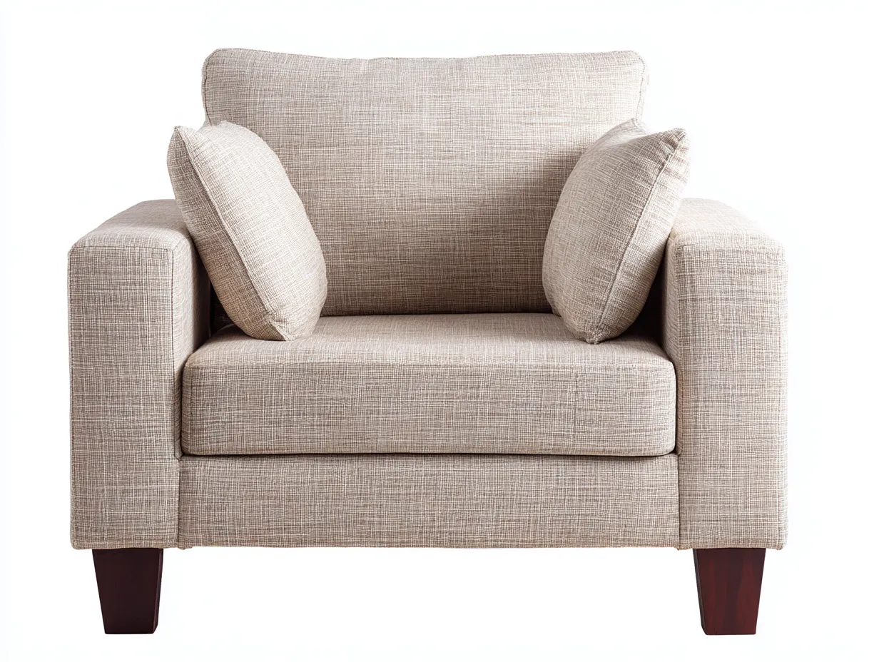 Sillones tapizados de tela 95x85x85 cm - beige - diseño moderno-Cottaupnest