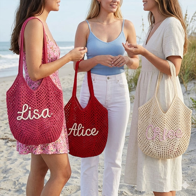 "Sun & Sand" Personalized Beach Tote Bag