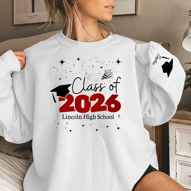 Custom Graduation Sweatshirt - Personalized Class of 2026