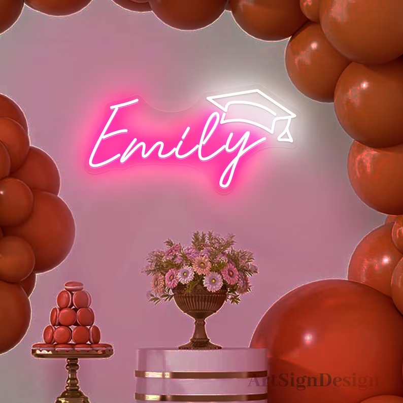 Custom Graduation Name Neon Sign – Class of 2026