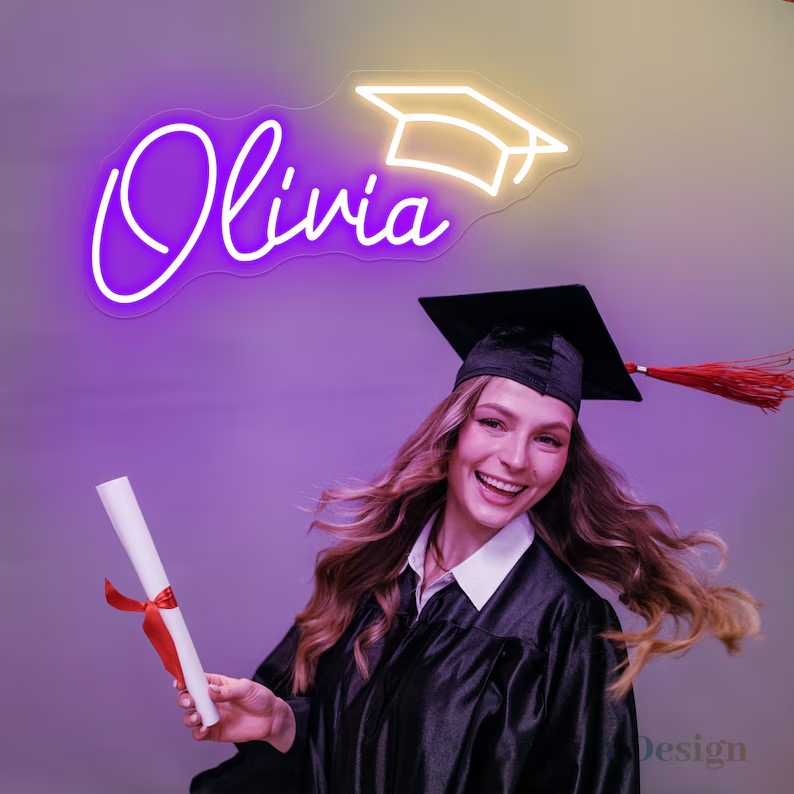 Custom Graduation Name Neon Sign – Class of 2026