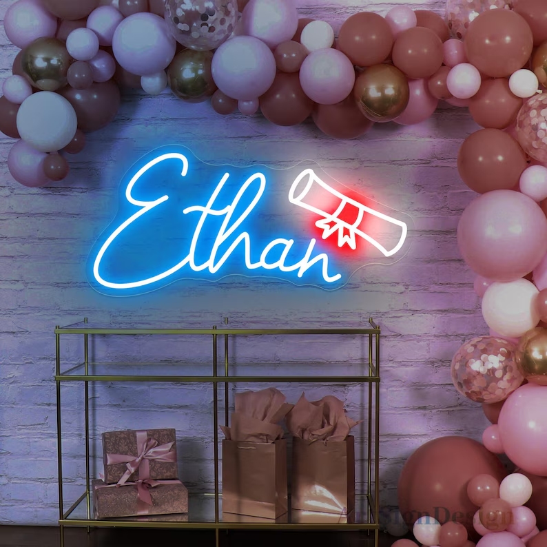 Custom Graduation Name Neon Sign – Class of 2026