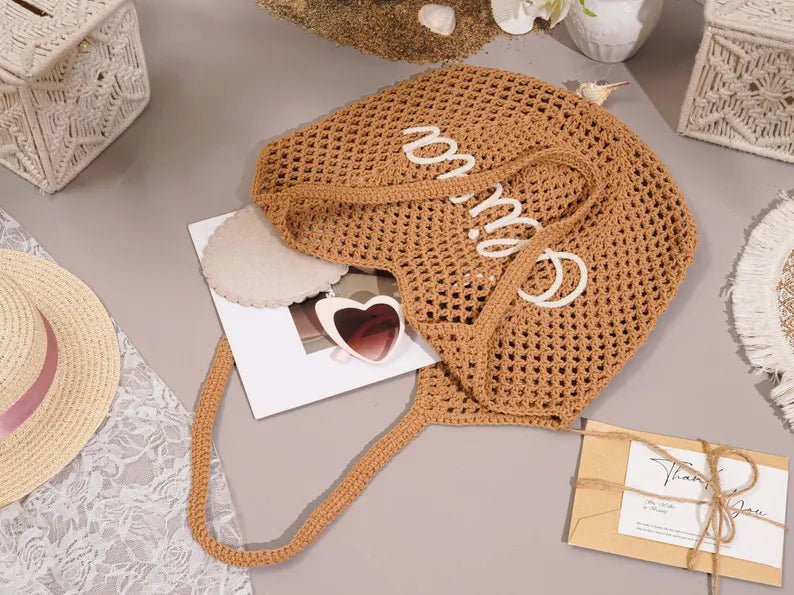 "Sun & Sand" Personalized Beach Tote Bag - Canvasgiftco