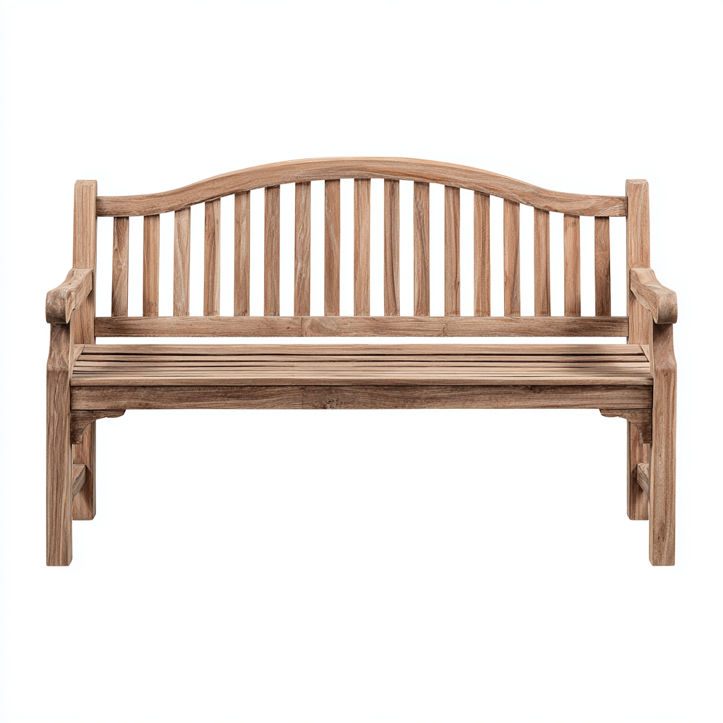 Banco de jardín madera maciza 140x63x97 cm marrón diseño clásico curvo-Pinegethaus