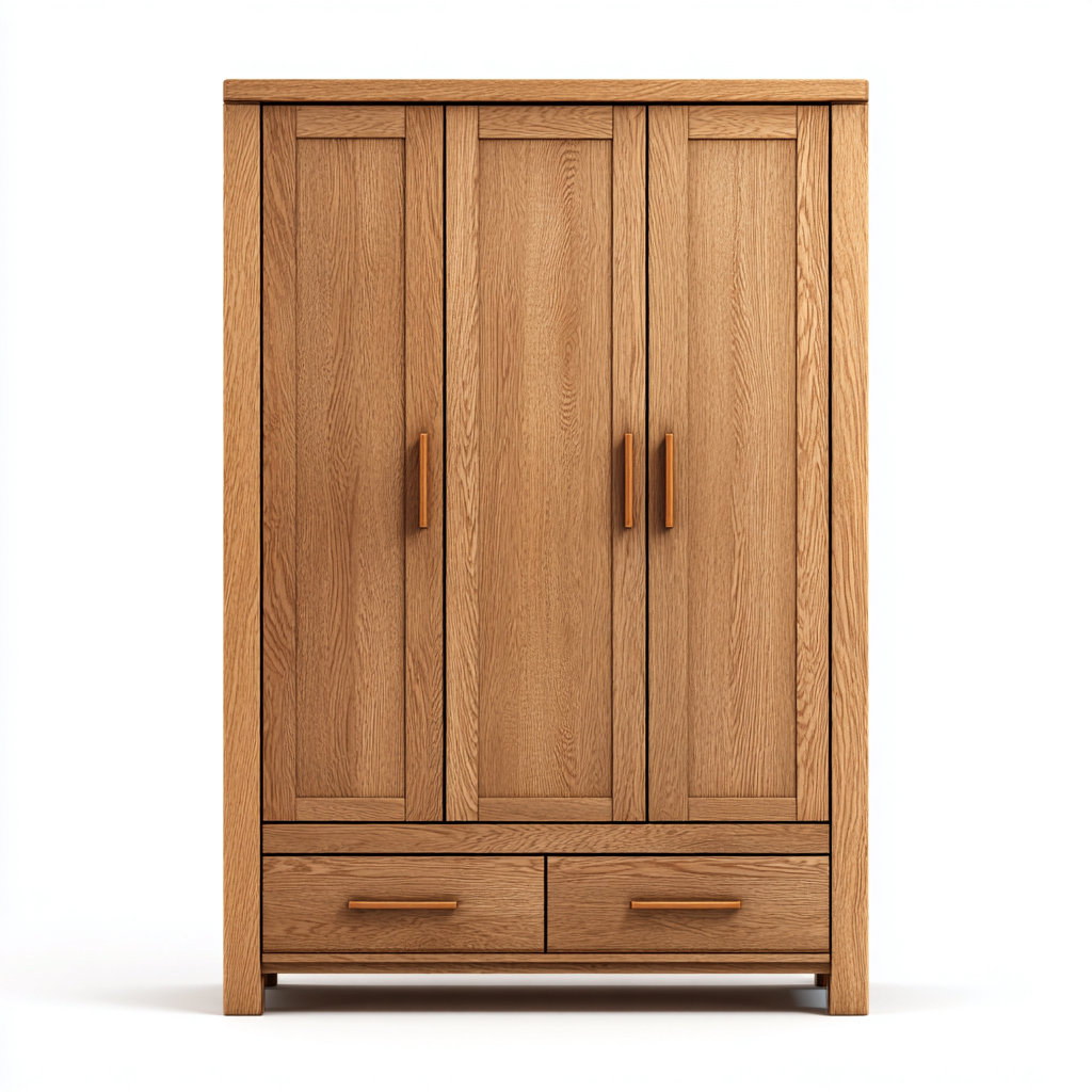 Armario madera 120x55x190 cm - marrón - diseño moderno-Pinegethaus