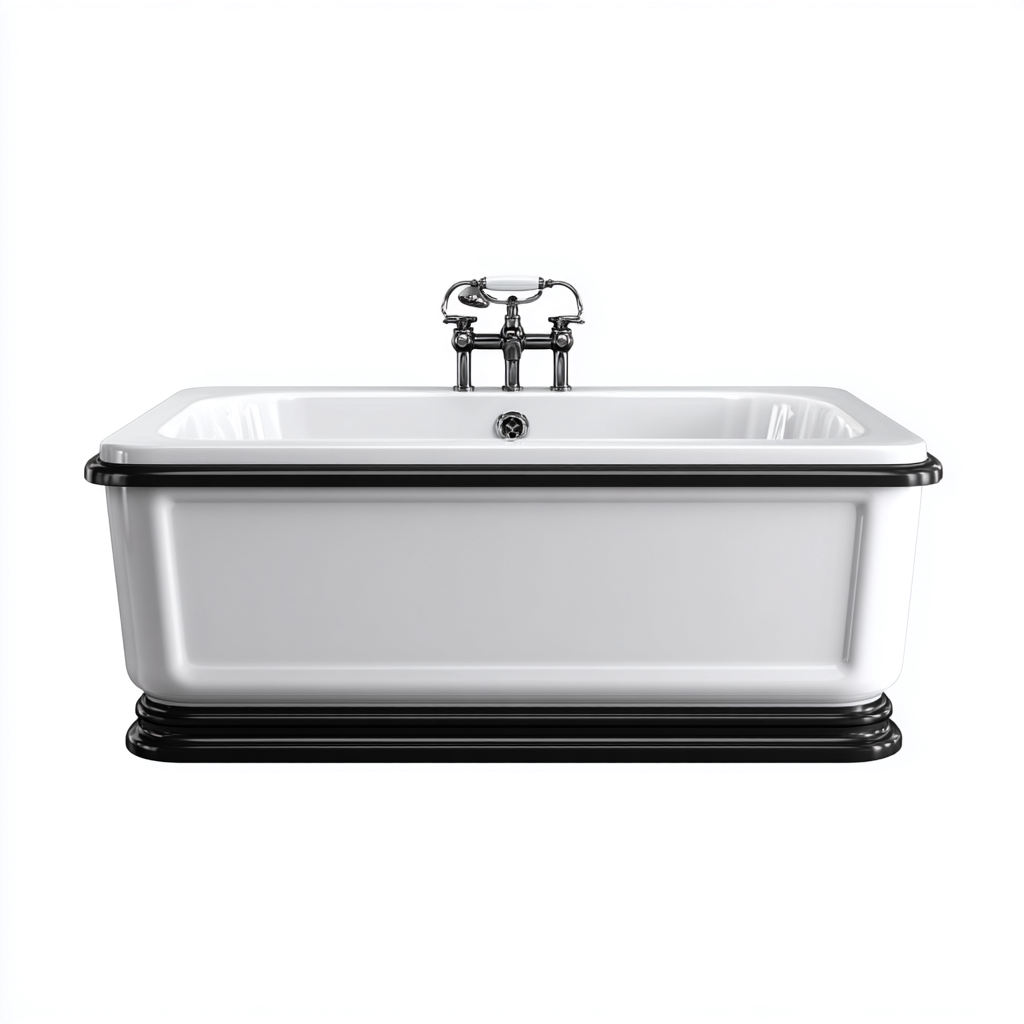 Baño independiente - acrílico - 175x80x62 cm - blanco - diseño clásico-Pinegethaus