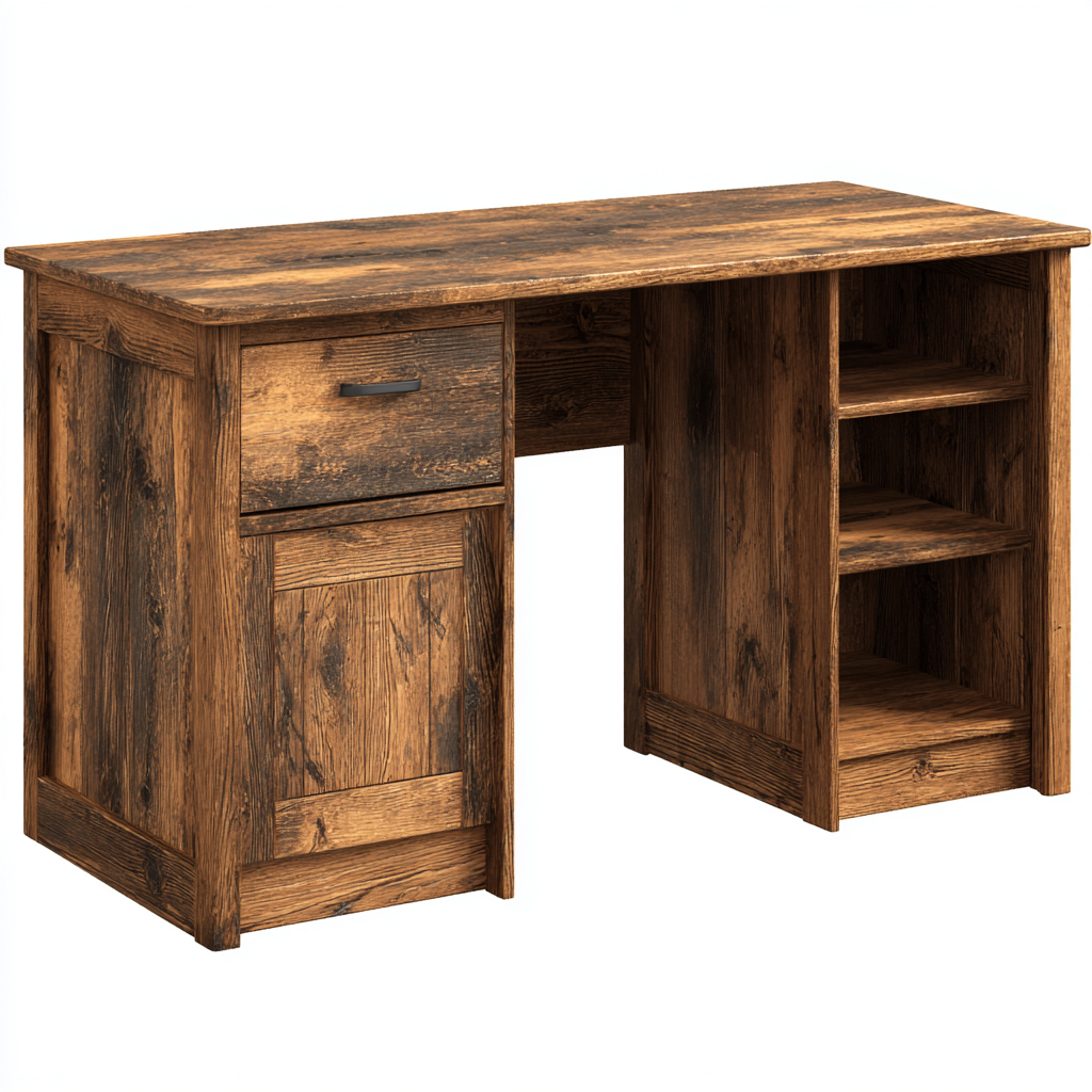 Mesas de oficina de madera marrón 120x60x75 cm - Marrón - Estilo rústico-Pinegethaus