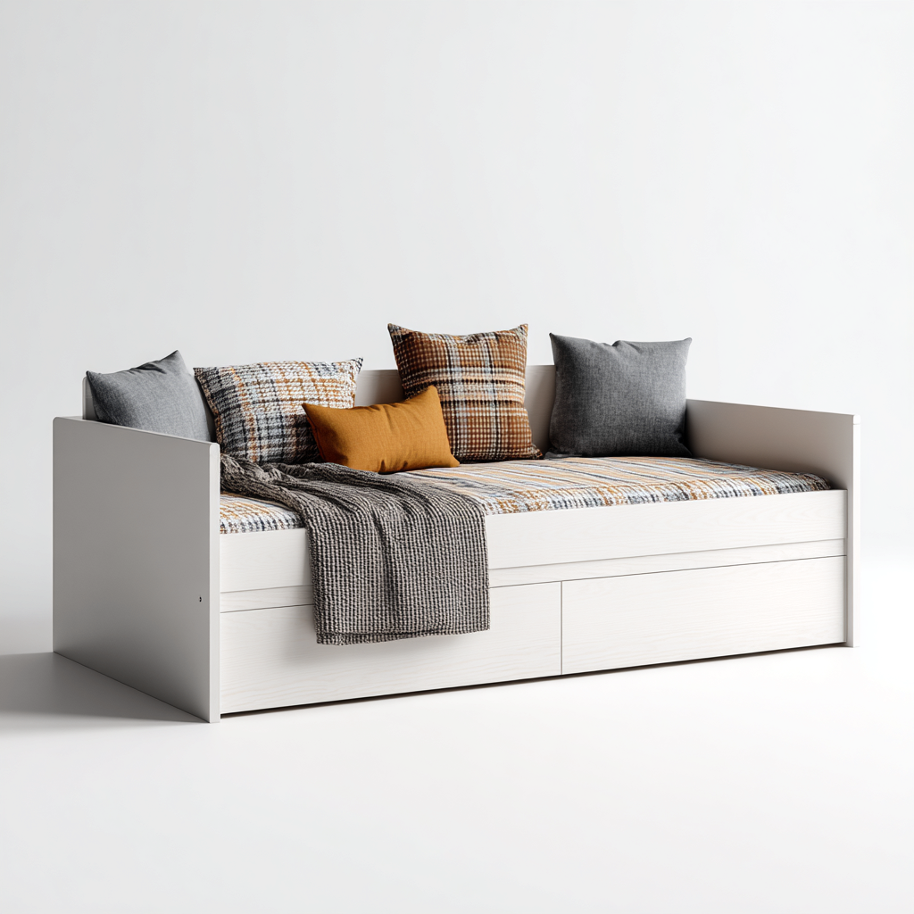 Sofás cama individual-madera-100x200x90 cm-blanco-para dormitorio-diseño moderno-Pinegethaus