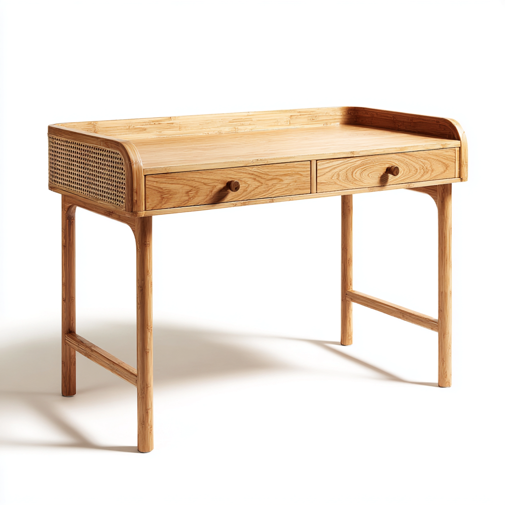 Mesas de oficina de madera 110x55x75 cm - Natural - Estilo rústico-Pinegethaus