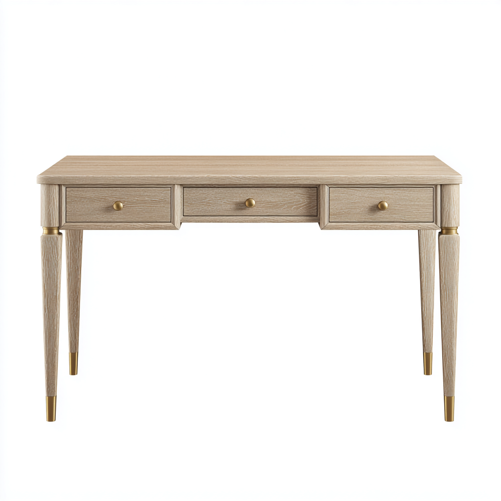 Mesas de oficina madera 130x55x75 cm - Madera clara - Estilo clásico-Pinegethaus