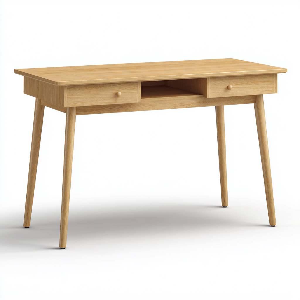 Mesas de oficina de madera 120x55x75 cm - Natural - Estilo minimalista-Pinegethaus