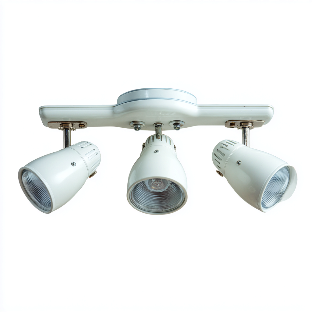 Lámpara de techo - metal y plástico - 30x22x18 cm - blanco - diseño funcional-Pinegethaus