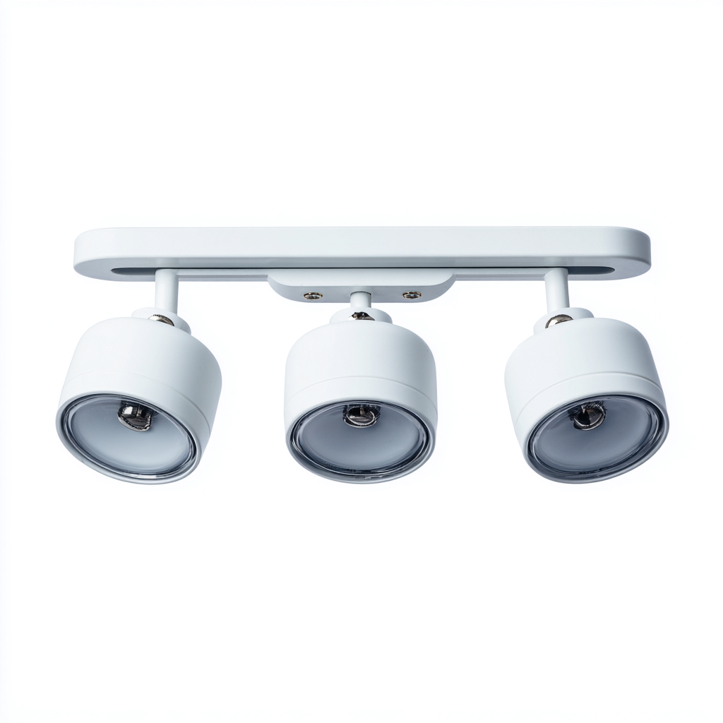 Lámparas de techo - Metal y plástico - 40x12x18 cm - Blanco - Diseño moderno para interior-Pinegethaus