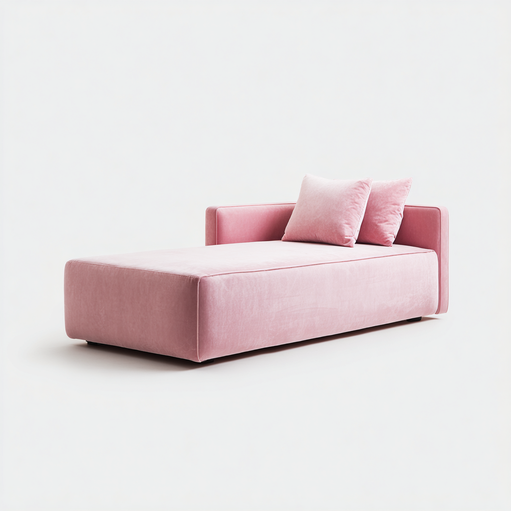 Sofá cama tapizado 200x100x85 cm - rosa - diseño moderno para dormitorio-Pinegethaus