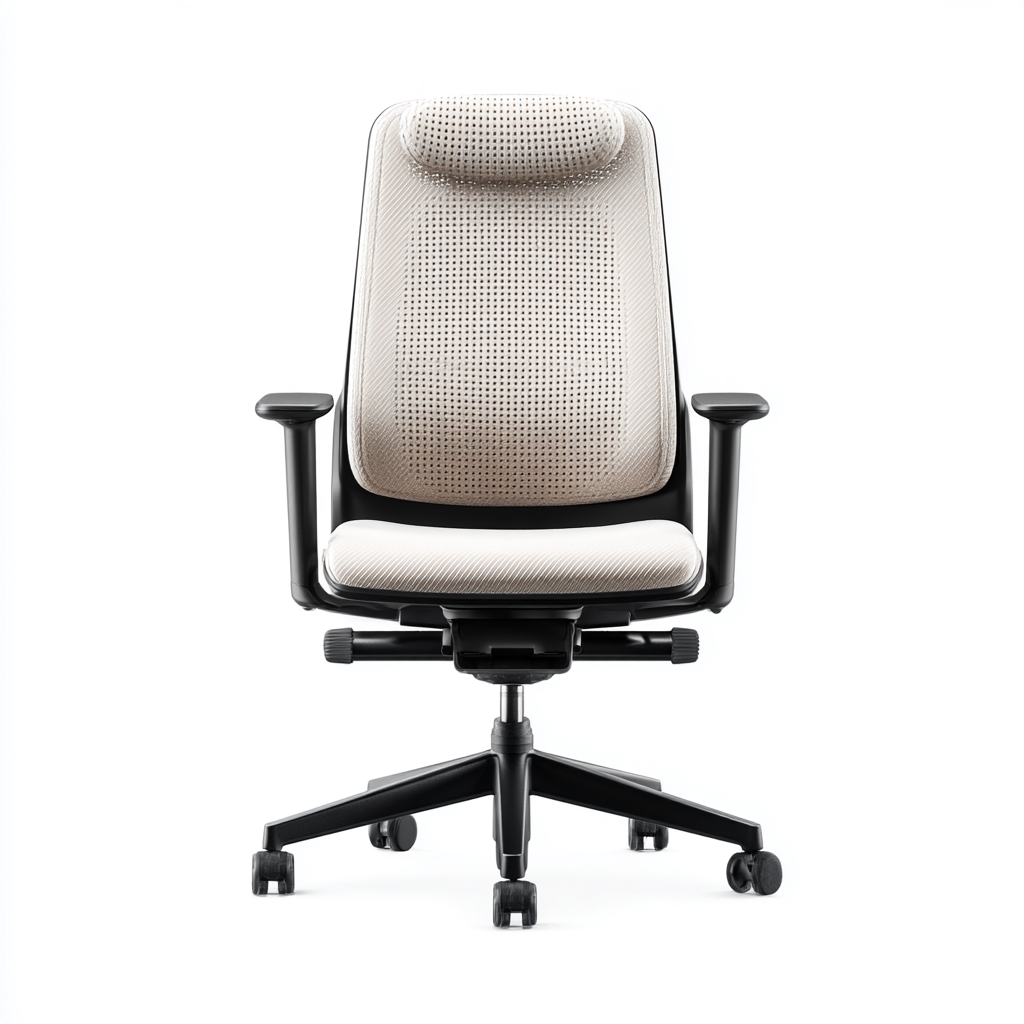 Sillas de oficina ergonómica 70x70x120 cm - Blanco-Negro - Estilo moderno-Pinegethaus