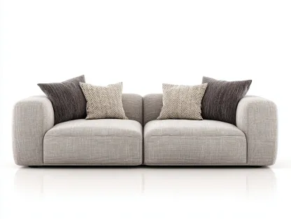 Sofás 2 plazas tapizado tela 180x90x70 cm gris claro para salón - diseño moderno-Havenuppad