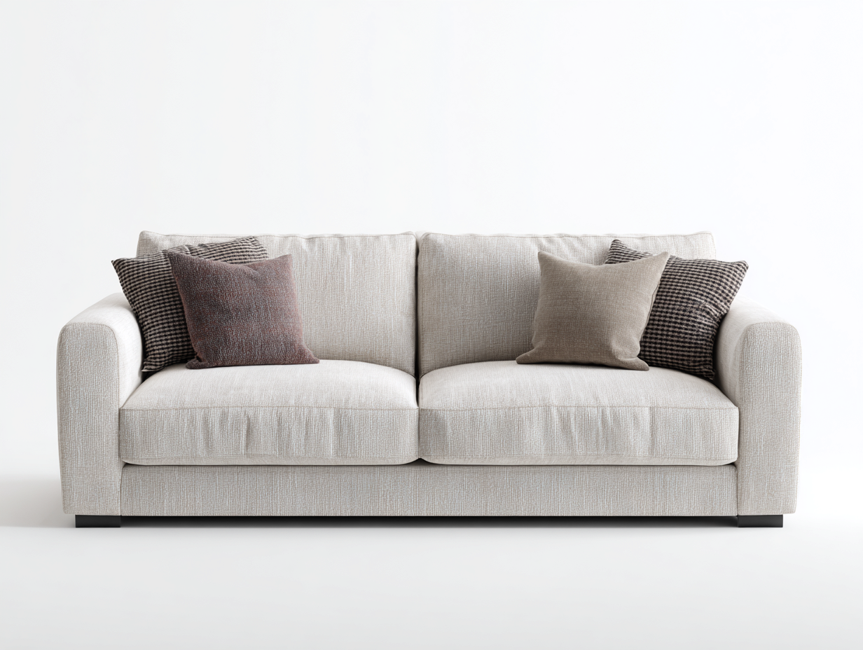 Sofás 2 plazas tapizado tela suave 185x90x85 cm - beige - diseño moderno para salón-Havenuppad