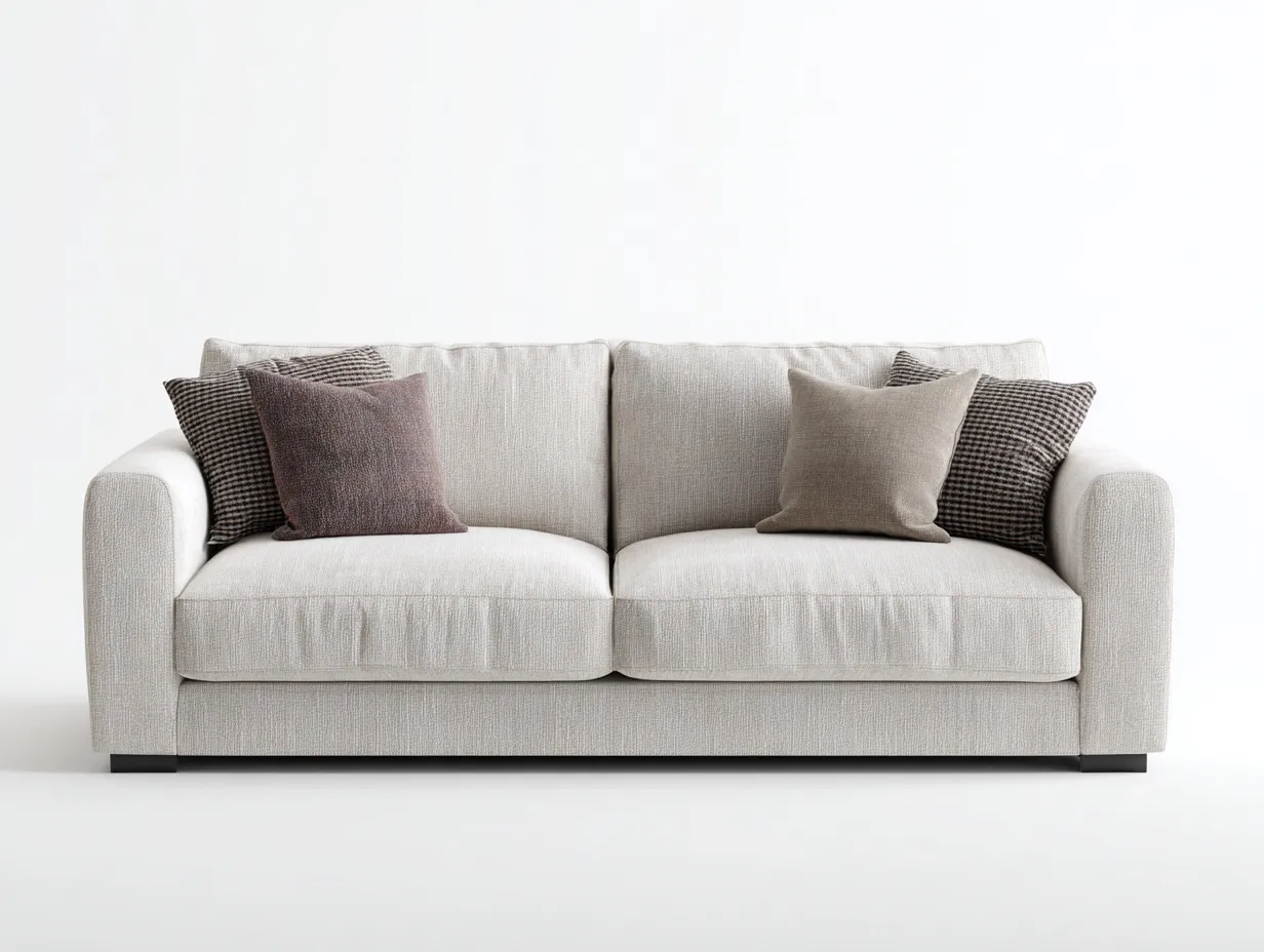 Sofás 2 plazas tapizado tela suave 185x90x85 cm - beige - diseño moderno para salón-Havenuppad