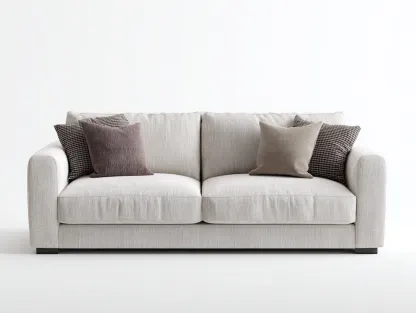 Sofás 2 plazas tapizado tela suave 185x90x85 cm - beige - diseño moderno para salón-Havenuppad