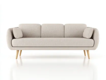 Sofás 3 plazas tapizados de tela 210x90x85 cm - beige - diseño moderno-Havenuppad