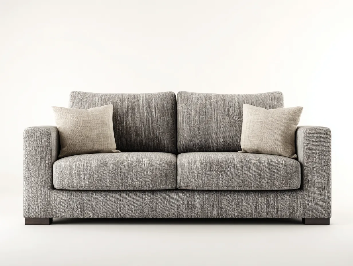 Sofás 2 plazas tapizado tela 170x90x85 cm - gris claro - diseño moderno sala de estar-Havenuppad