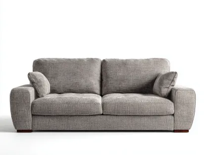 Sofás 2 plazas tapizado de tela 160x85x85 cm - gris - diseño moderno para salón-Havenuppad