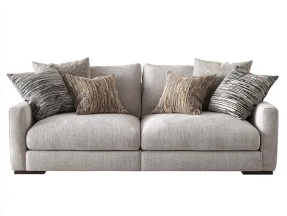 Sofás 2 plazas tapizados de tela 170x90x85 cm - beige - diseño contemporáneo-Havenuppad