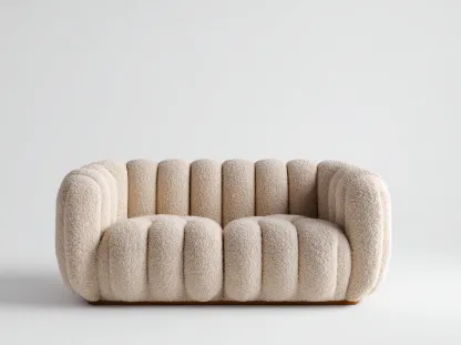 Sofás 2 plazas tapizado tela bouclé 160x85x72 cm beige para salón - diseño moderno-Havenuppad