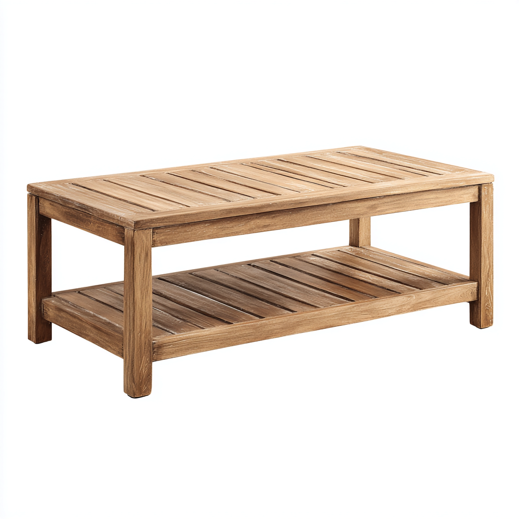 Mesa de jardín-madera maciza-120x60x44 cm-madera natural-estilo rústico-Denmyly