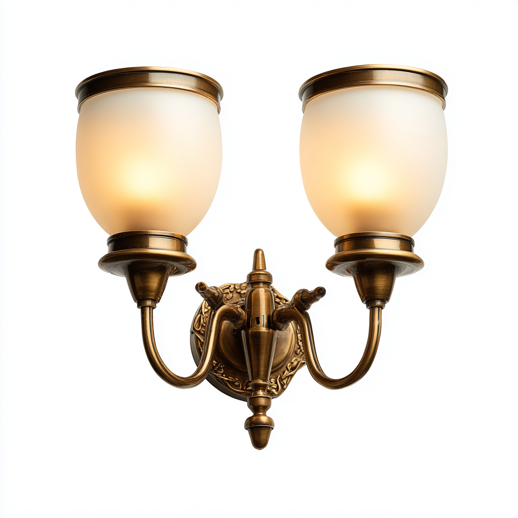 Aplique de pared-metal-24x14x36 cm-laton-blanco-clasico-Denmyly