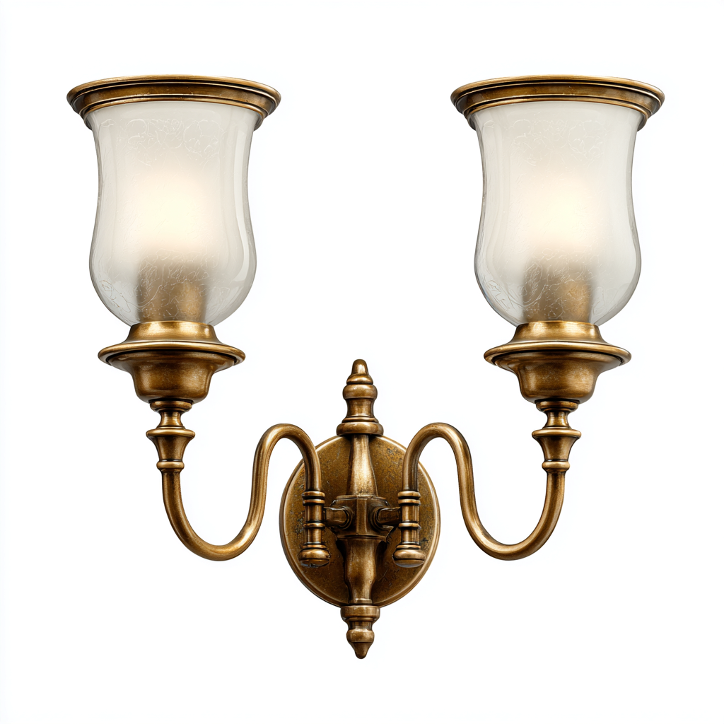 Aplique de pared-metal-23x13x39 cm-laton-blanco-clasico-Denmyly