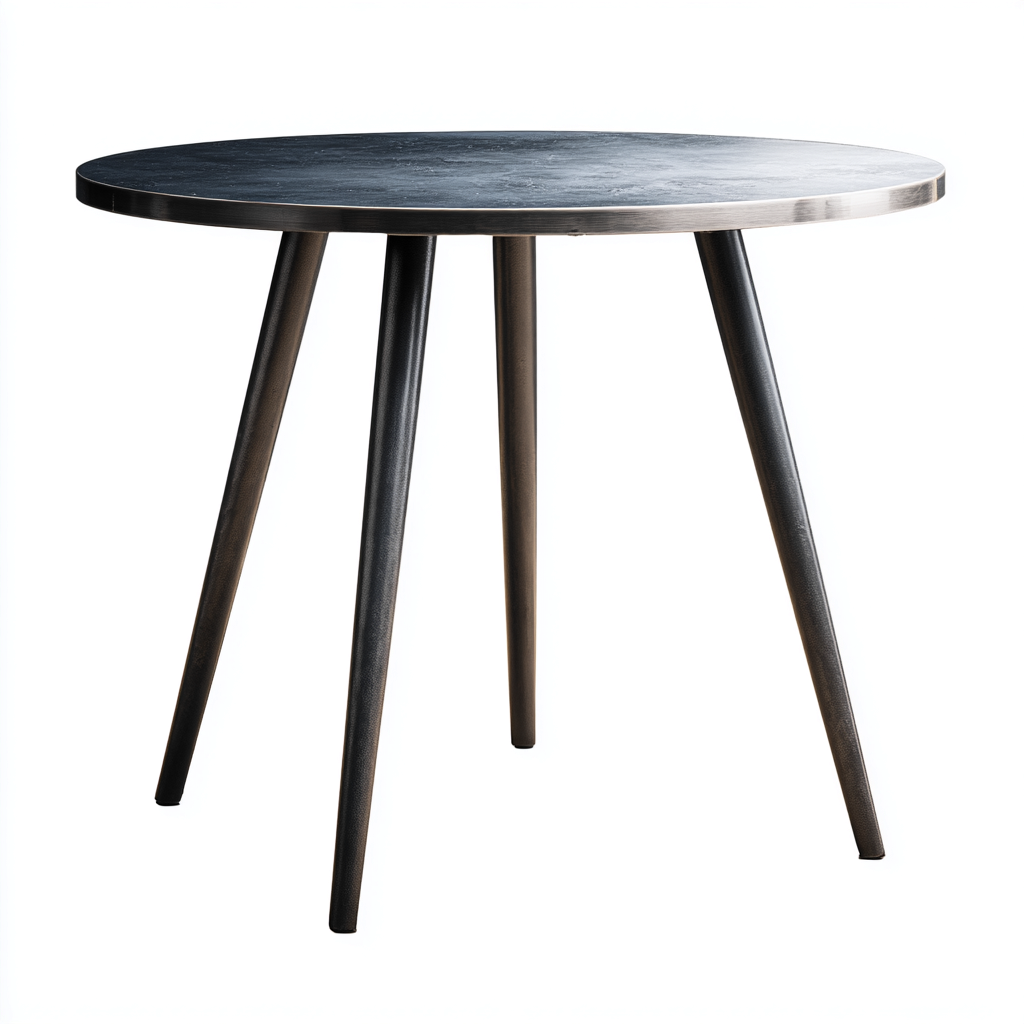 Mesa de jardín-metal-88x88x73 cm-gris oscuro-negro-estilo moderno-Denmyly