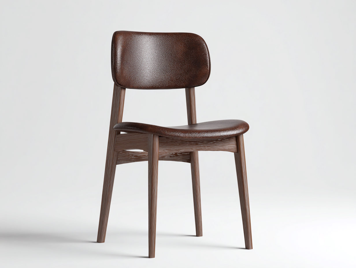 Sillas de comedor de madera con asiento tapizado 45x50x85 cm - marrón - diseño moderno para comedor-Craftuppad