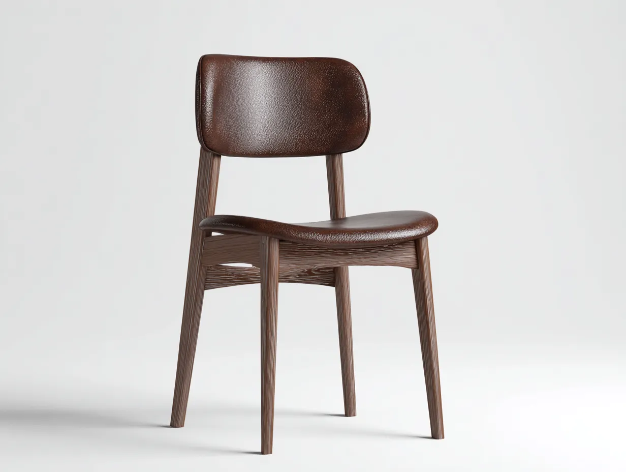 Sillas de comedor de madera con asiento tapizado 45x50x85 cm - marrón - diseño moderno para comedor-Craftuppad