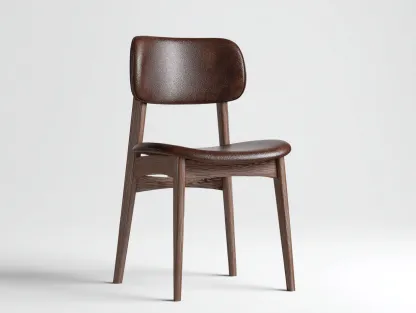 Sillas de comedor de madera con asiento tapizado 45x50x85 cm - marrón - diseño moderno para comedor-Craftuppad