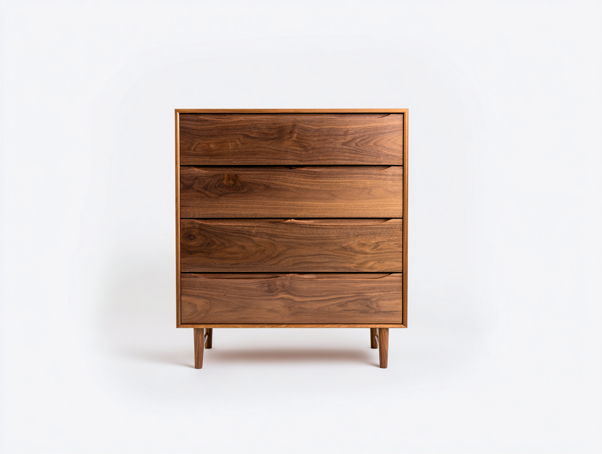 Cómodas madera diseño minimalista con cajones 80x45x100 cm - marrón - estilo moderno para dormitorio-Craftuppad