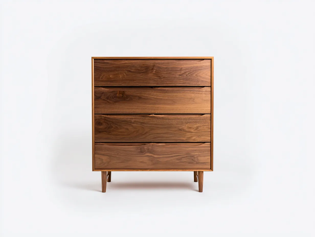 Cómodas madera diseño minimalista con cajones 80x45x100 cm - marrón - estilo moderno para dormitorio-Craftuppad