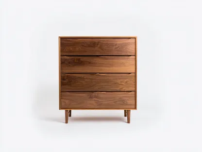 Cómodas madera diseño minimalista con cajones 80x45x100 cm - marrón - estilo moderno para dormitorio-Craftuppad