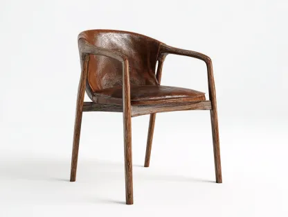 Sillas de comedor madera cuero marrón 56x58x82 cm para comedor - diseño moderno-Craftuppad