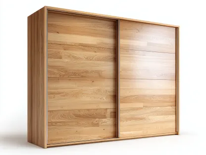 Armarios de madera con puertas correderas 200x60x200 cm - marrón - diseño moderno para dormitorio-Craftuppad