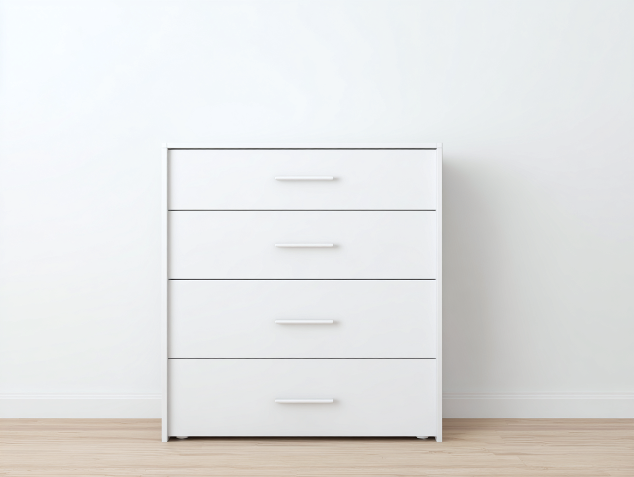 Cómodas con 4 cajones 80x40x95 cm - blanco - diseño moderno-Craftuppad