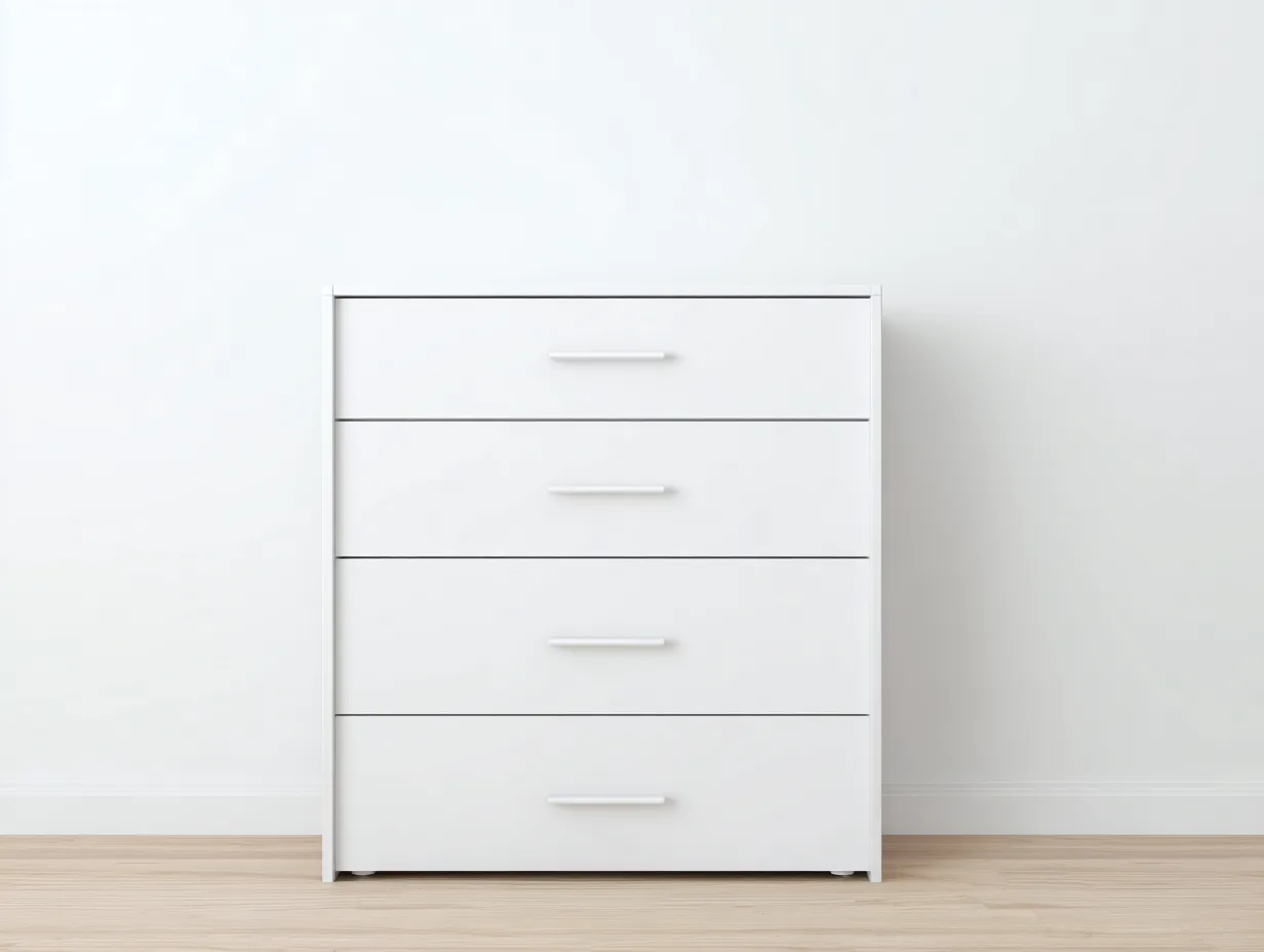 Cómodas con 4 cajones 80x40x95 cm - blanco - diseño moderno-Craftuppad