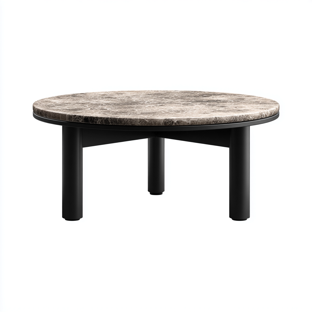 Mesa de jardín piedra - metal 90x90x40 cm - gris - negro - adecuado para jardín exterior - diseño moderno- Nestupden