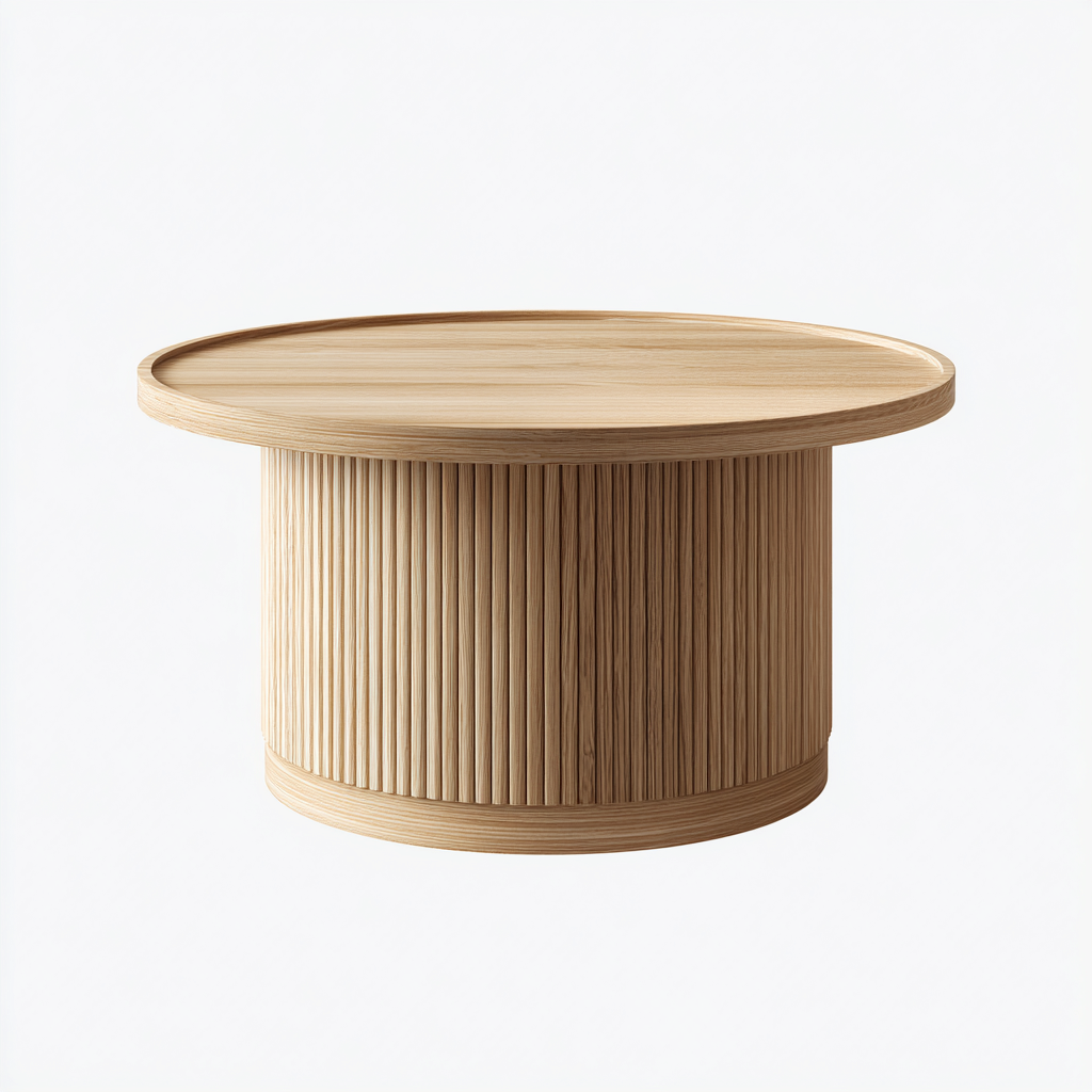 Mesa de jardín madera 85x85x50 cm - color madera claro - adecuado para jardín exterior - diseño moderno- Nestupden