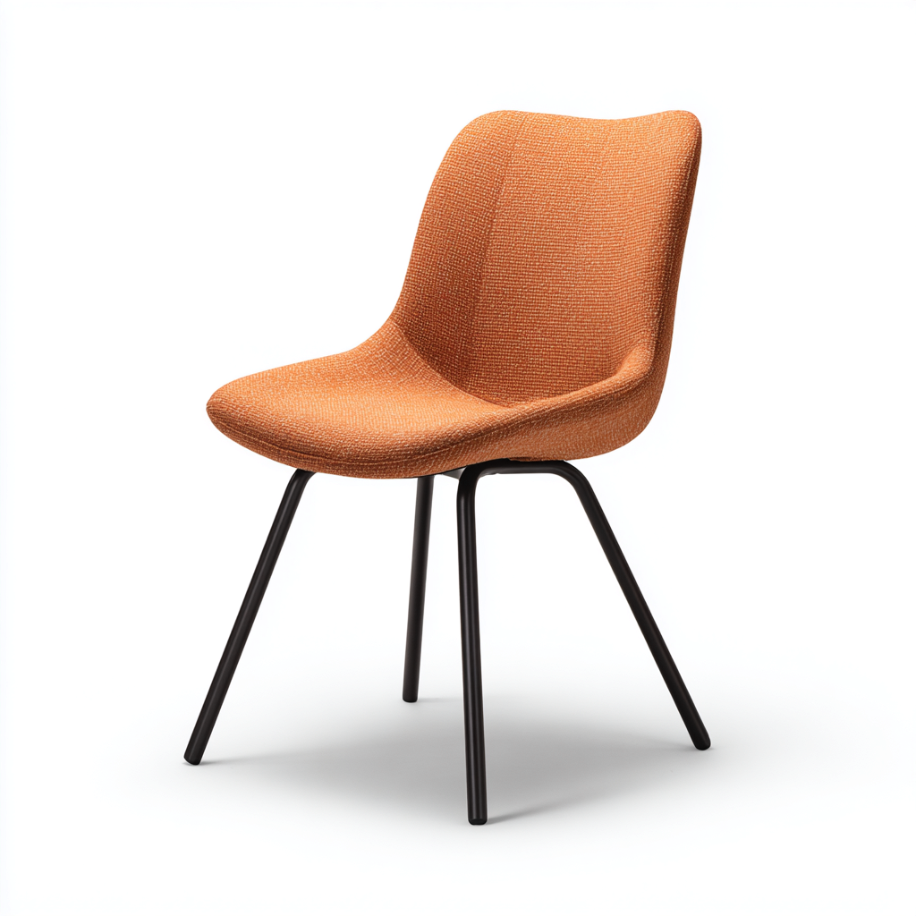 Silla de jardín-tela-metal-58x55x82 cm-naranja - negro-apto para jardín exterior-diseño moderno- Nestupden